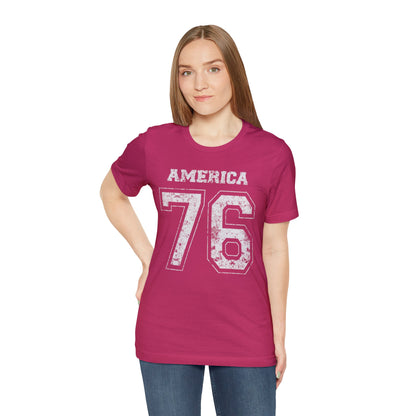America 76 Jersey-Style Unisex Jersey Short Sleeve Tee