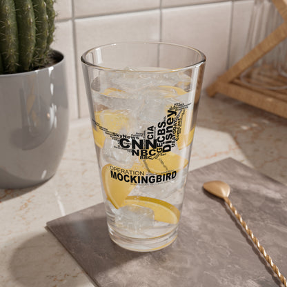 Operation Mockingbird Word Cloud Glass Tumbler, 16oz