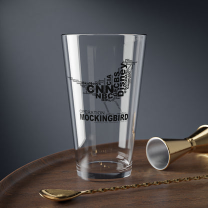 Operation Mockingbird Word Cloud Glass Tumbler, 16oz