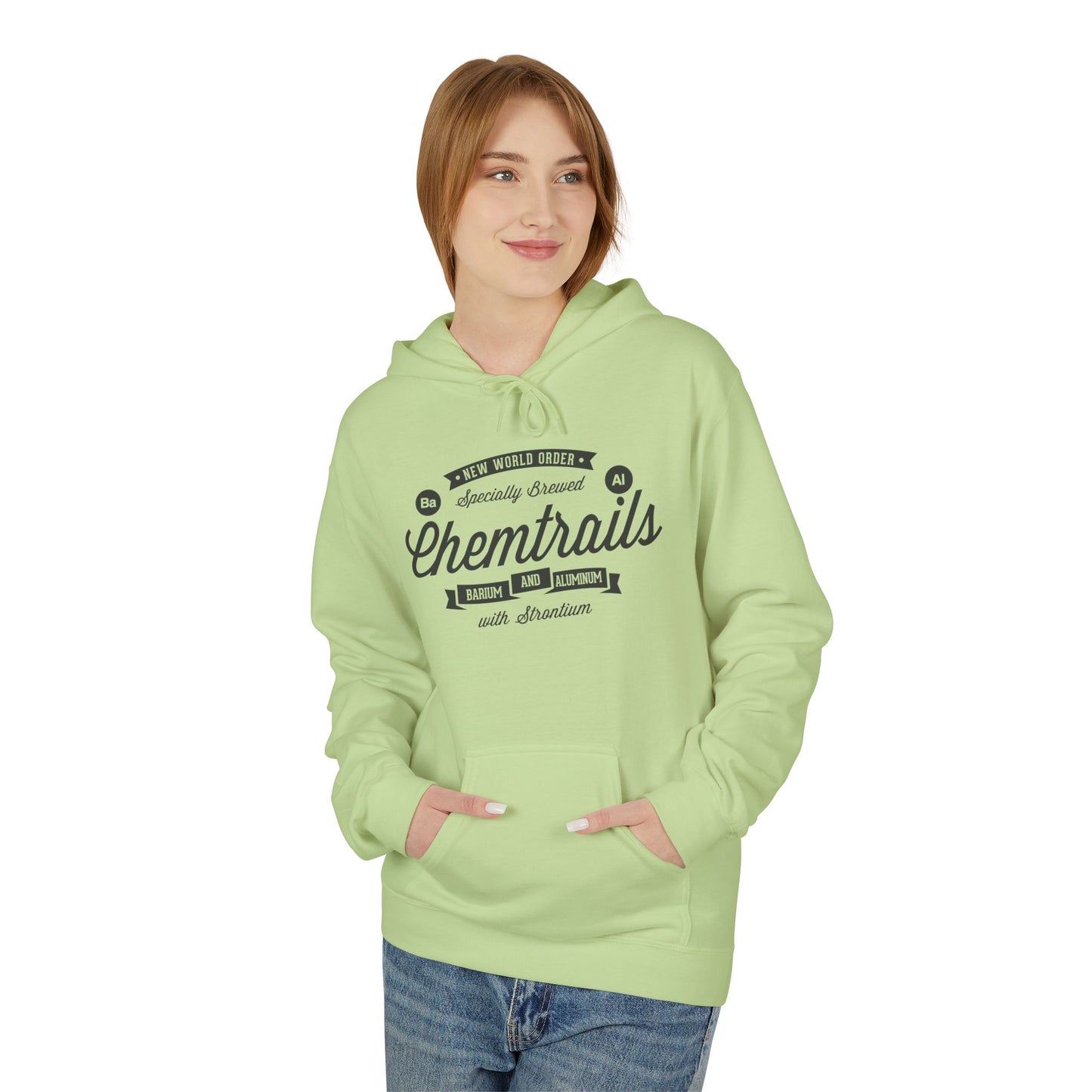 Chemtrails Ba Al Retro Style Label Softstyle Fleece Hoodie