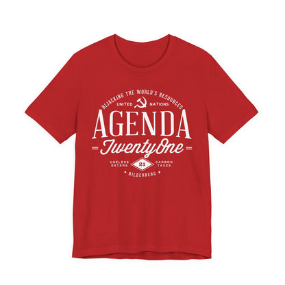 Agenda 21 Awareness Unisex Jersey Short Sleeve Tee