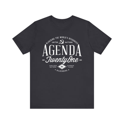 Agenda 21 Awareness Unisex Jersey Short Sleeve Tee