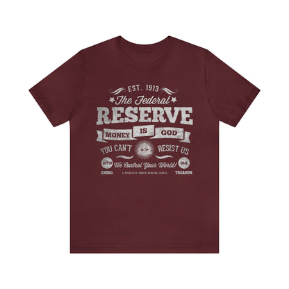 Federal Reserve Unisex Jersey Short Sleeve Tee