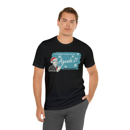 It's Beginning To Look A Lot Like Agenda 21 Holiday Unisex Jersey Short Sleeve Tee