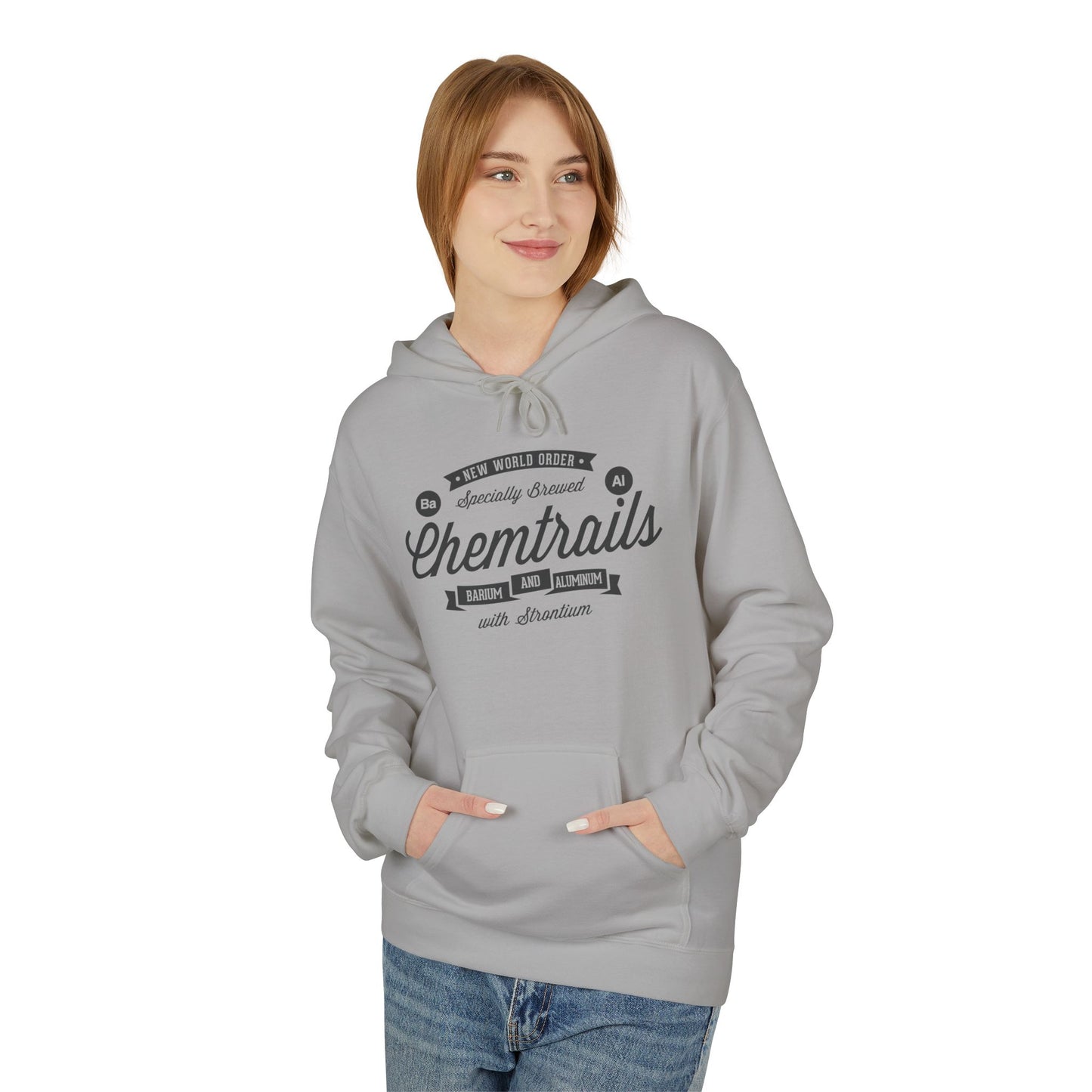 Chemtrails Ba Al Retro Style Label Softstyle Fleece Hoodie